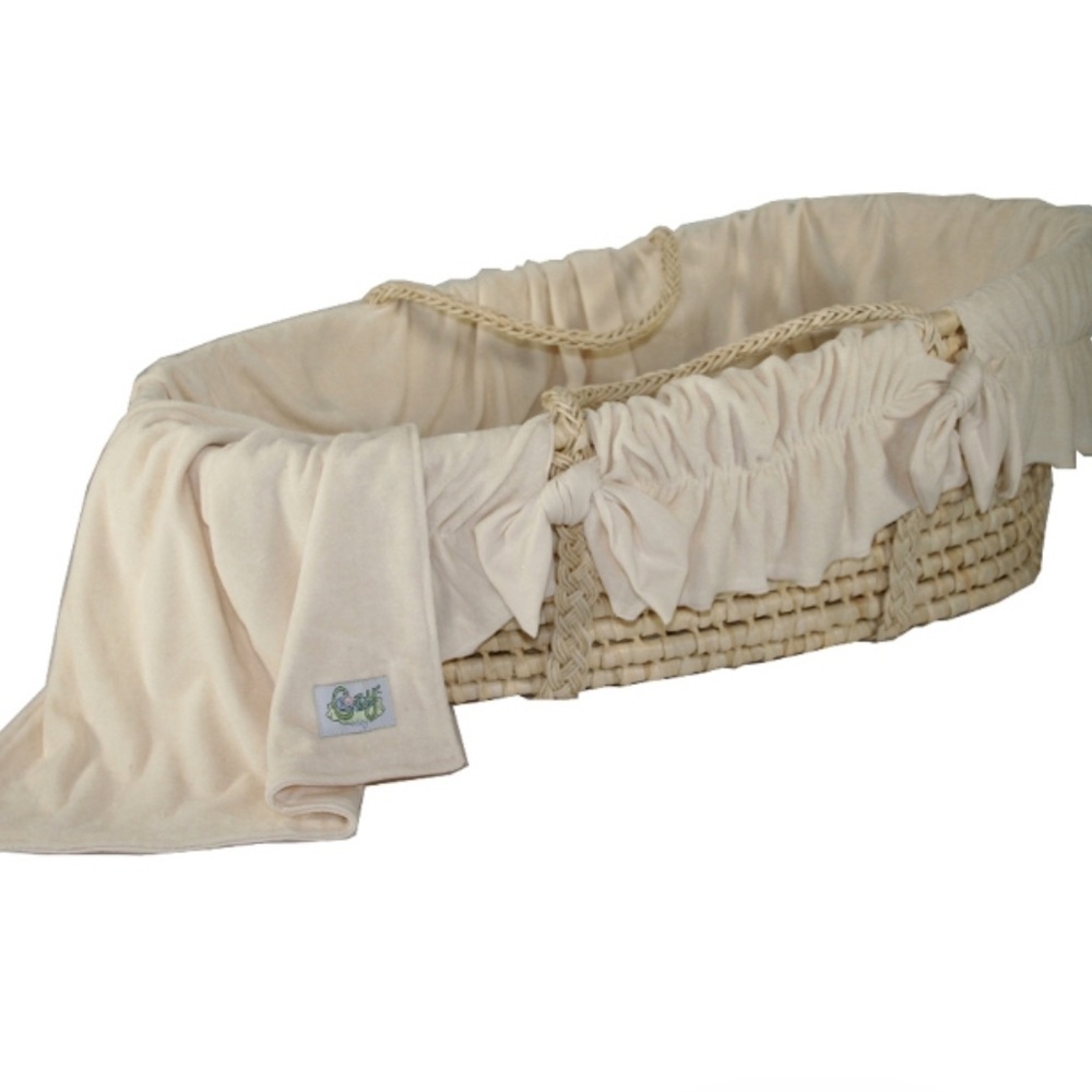 Ivory Velour Organic Moses Liner and Cover - Used